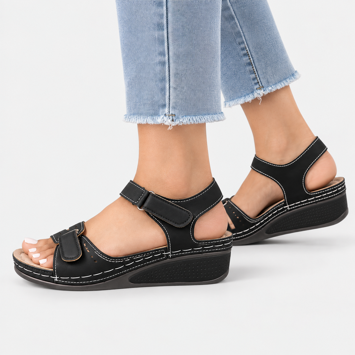 Elvane | Women's Orthopedic Sandals Cushioned Adjustable Walking Shoes