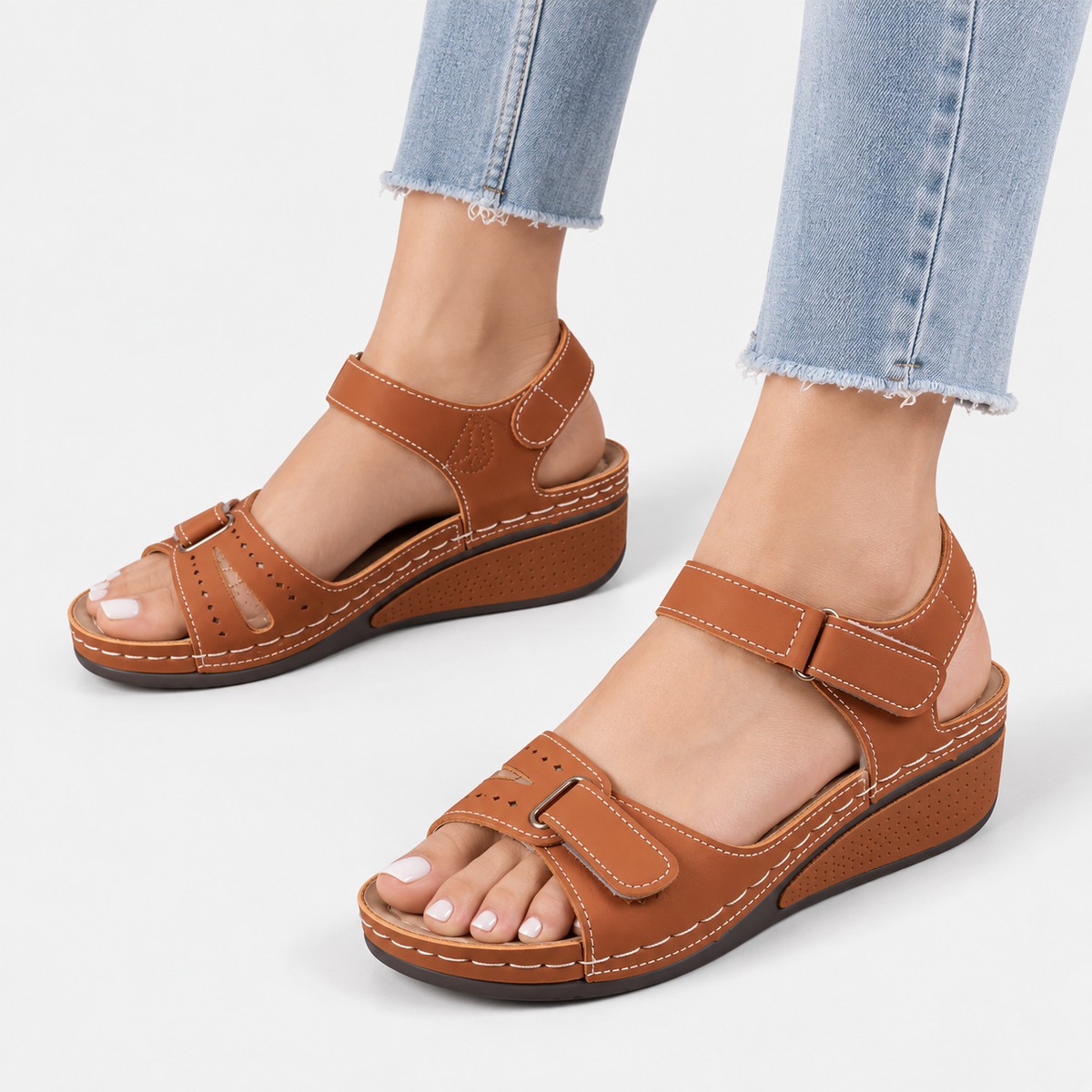 Elvane | Women's Orthopedic Sandals Cushioned Adjustable Walking Shoes