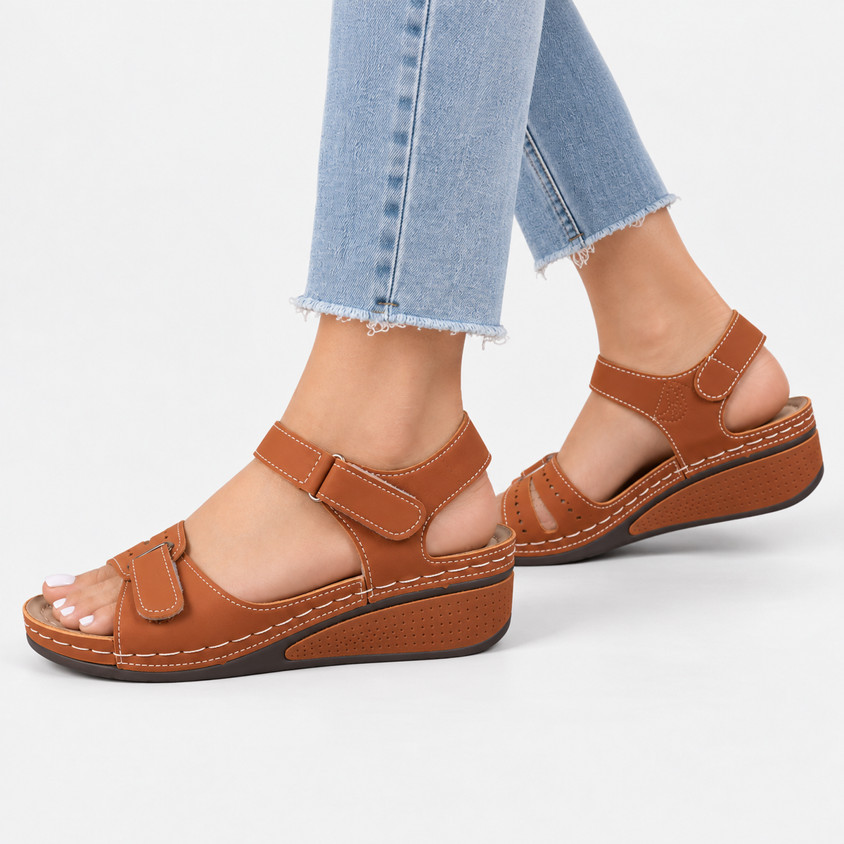 Elvane | Women's Orthopedic Sandals Cushioned Adjustable Walking Shoes