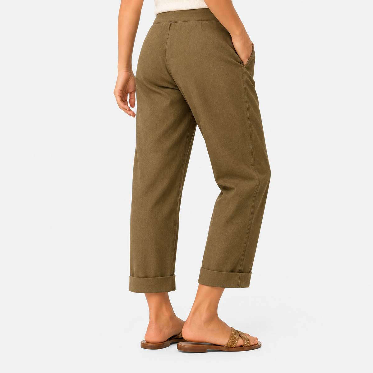 Elvane | Women's Straight Leg Trousers Lightweight Relaxed Fit Pants
