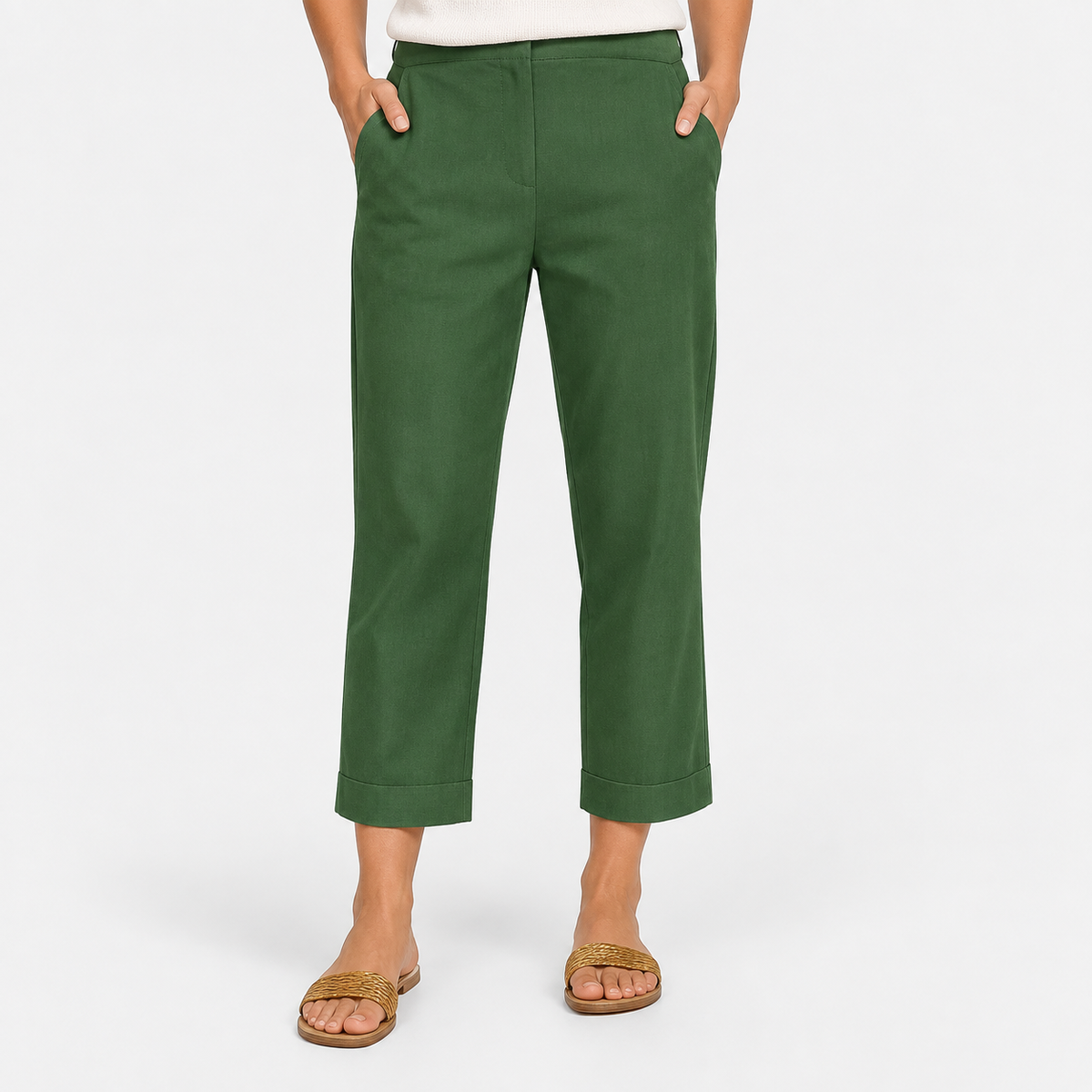 Elvane | Women's Straight Leg Trousers Lightweight Relaxed Fit Pants