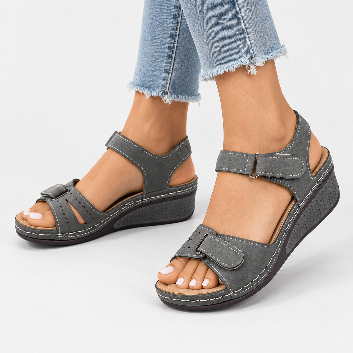 Elvane | Women's Orthopedic Sandals Cushioned Adjustable Walking Shoes