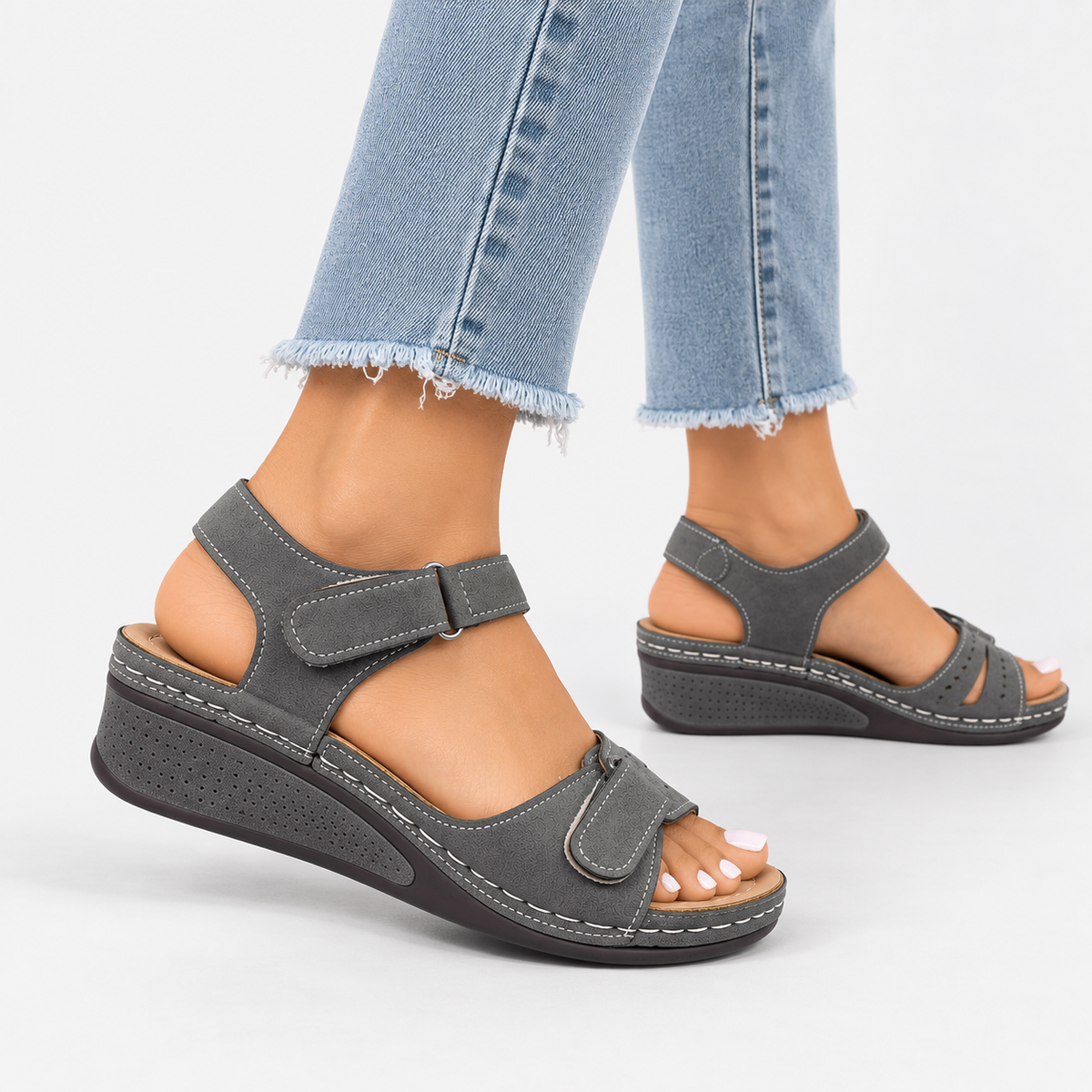 Elvane | Women's Orthopedic Sandals Cushioned Adjustable Walking Shoes