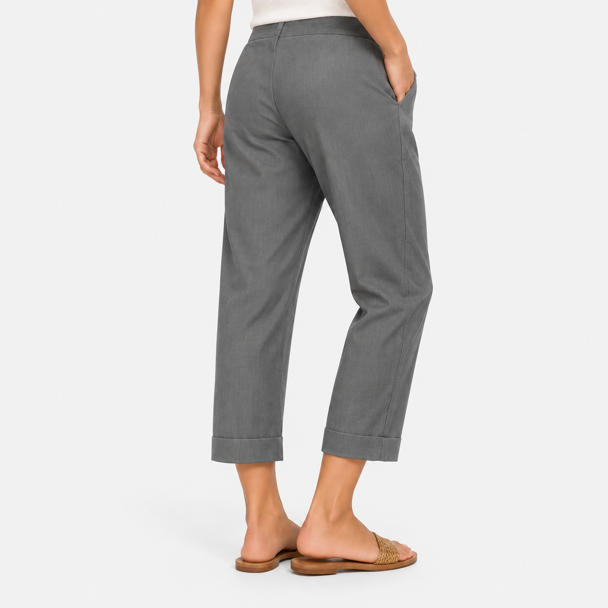 Elvane | Women's Straight Leg Trousers Lightweight Relaxed Fit Pants
