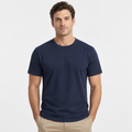 Elvane | Men's Supima Cotton T-Shirt Heavyweight Crew Neck Navy