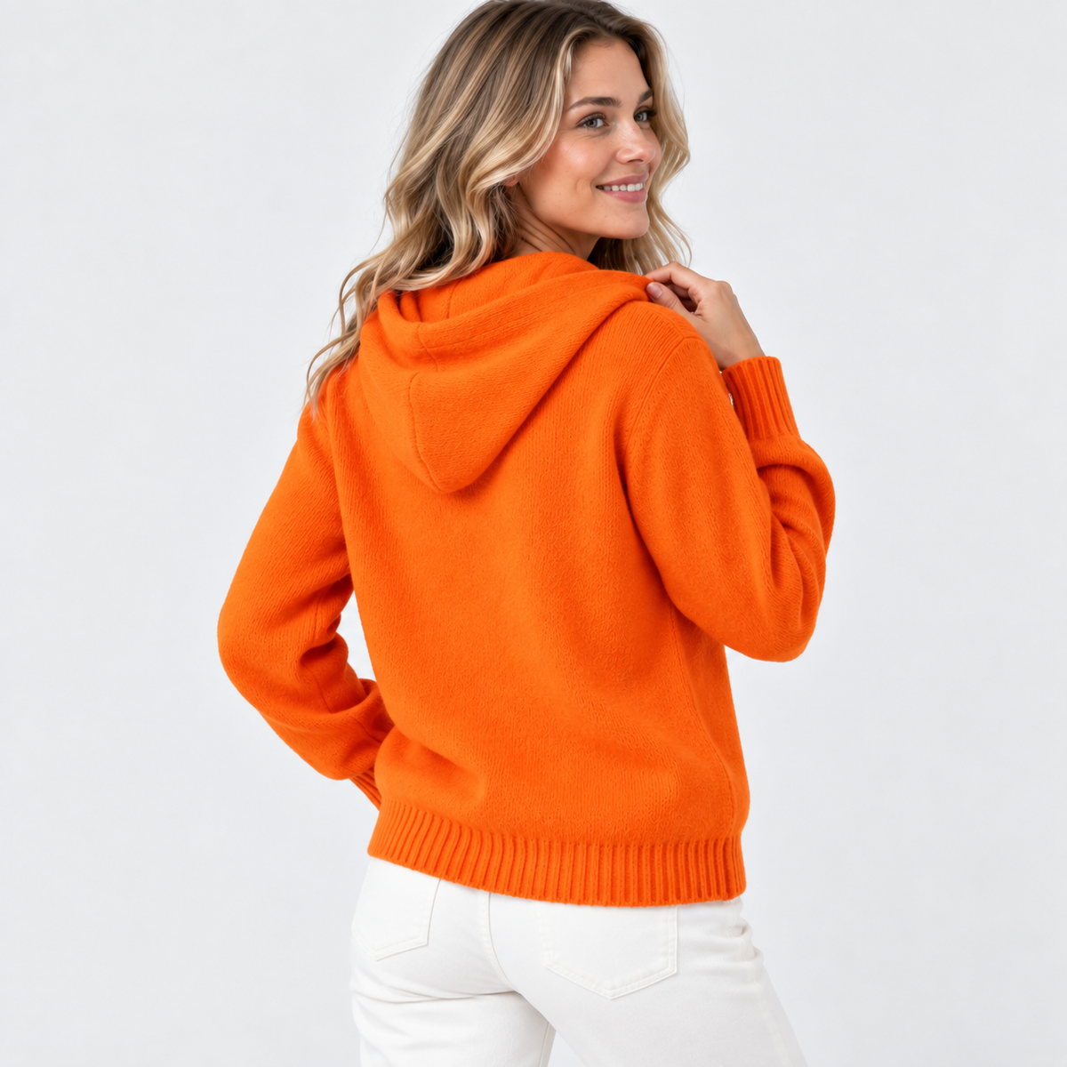 Elvane | Women's Hooded Cardigan Button Front Soft Knit Sweater