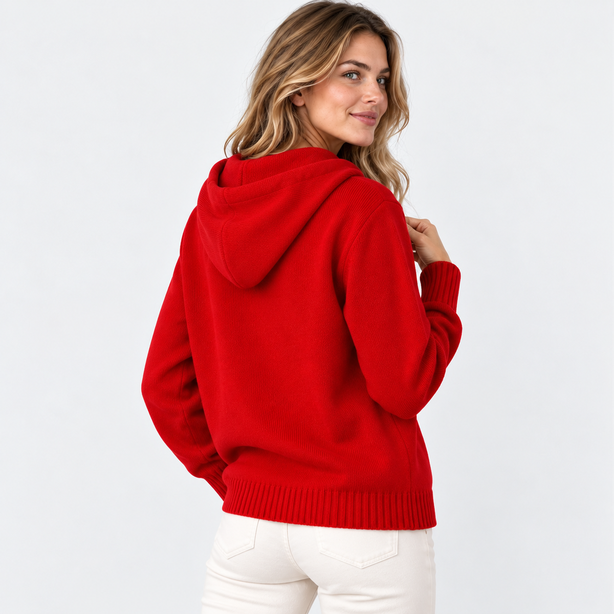 Elvane | Women's Hooded Cardigan Button Front Soft Knit Sweater