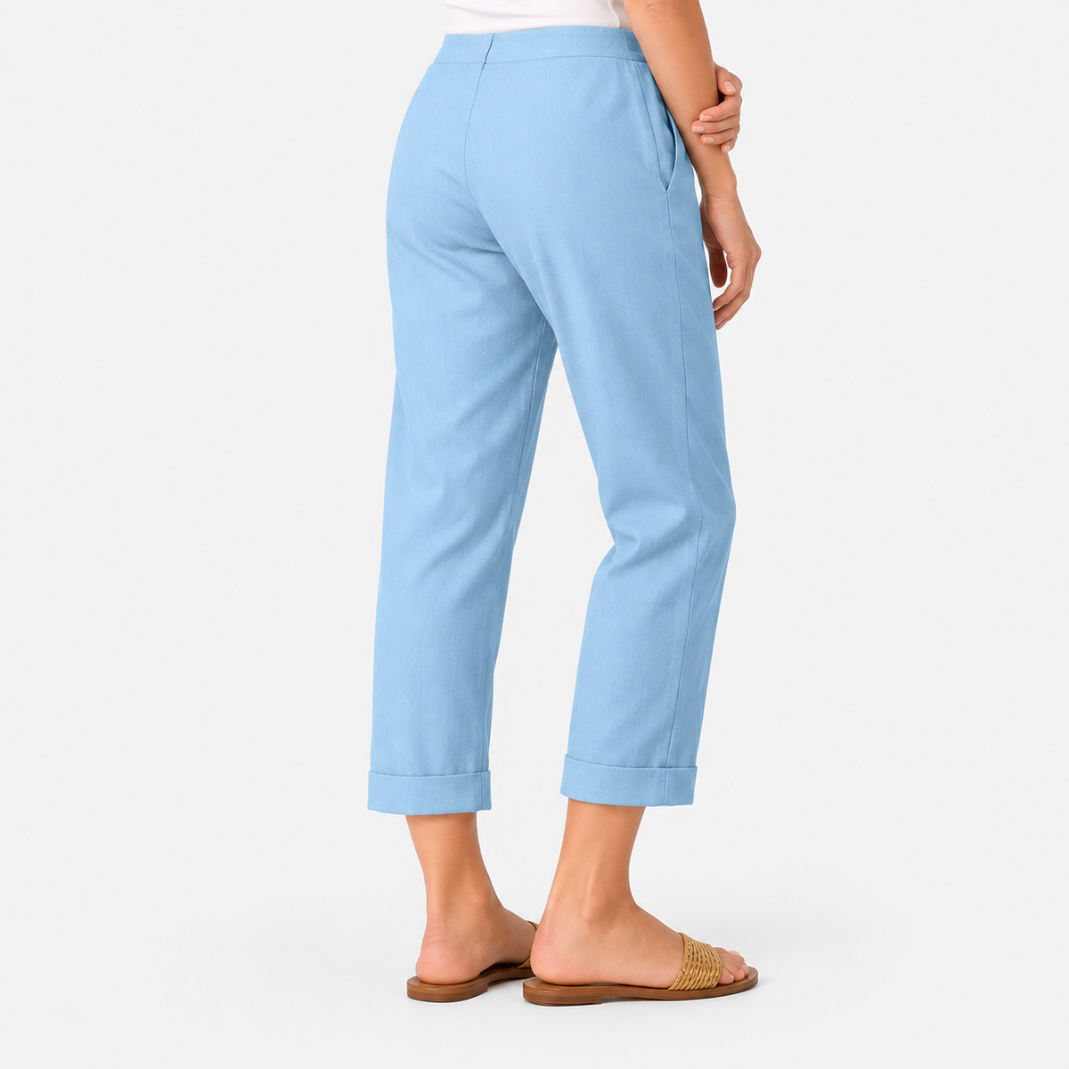 Elvane | Women's Straight Leg Trousers Lightweight Relaxed Fit Pants