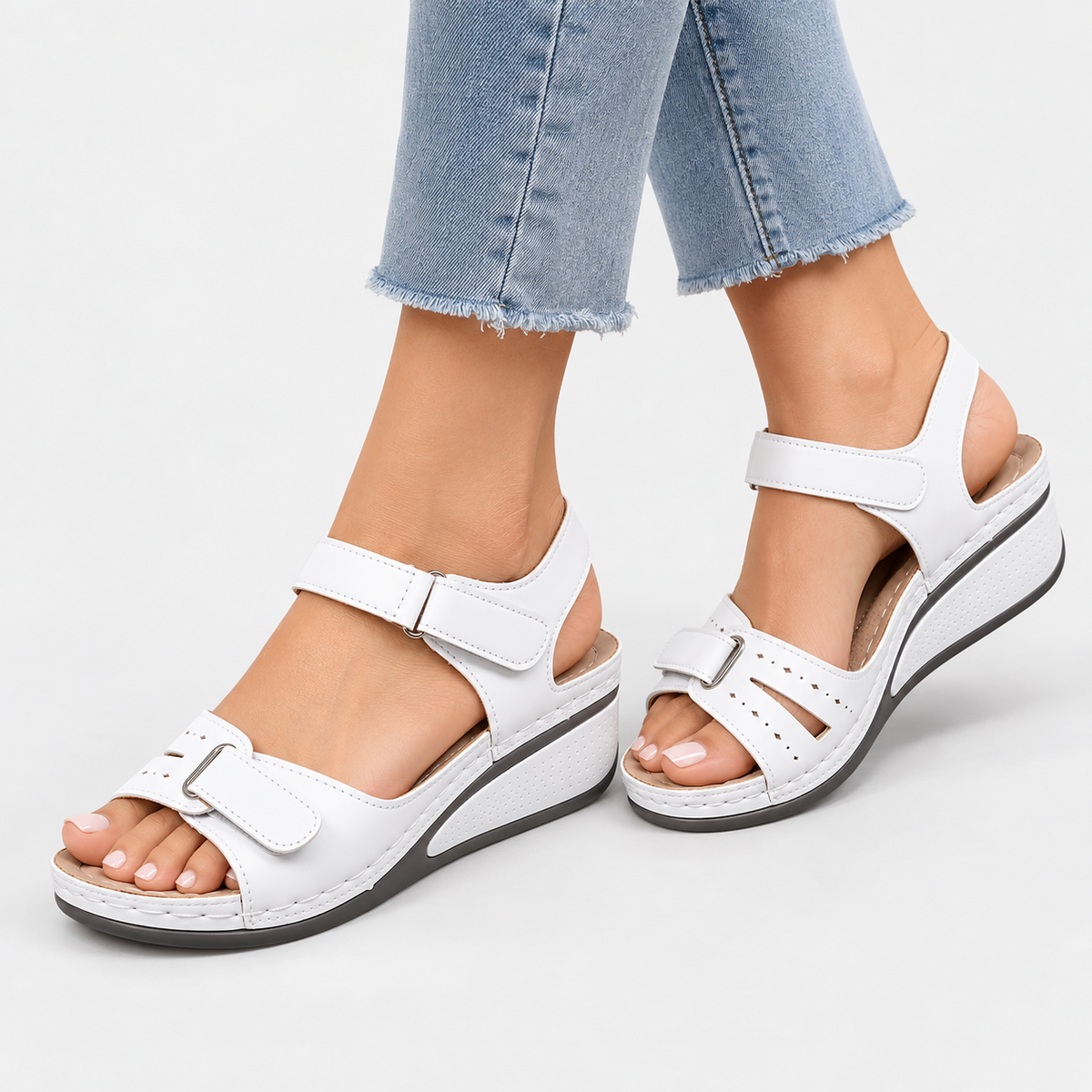 Elvane | Women's Orthopedic Sandals Cushioned Adjustable Walking Shoes