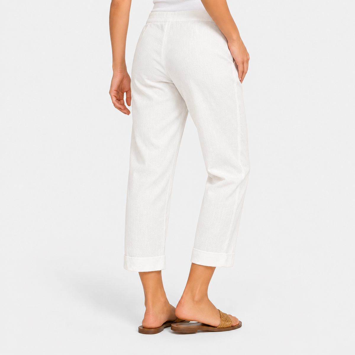 Elvane | Women's Straight Leg Trousers Lightweight Relaxed Fit Pants
